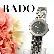 669 RADO DiaStar Watch Black Dial Quartz Silver Working