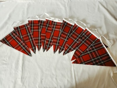 40 Fuß rote Stewart Tartan Wimpel Robert Burn's Night Handarbeit Hogmanay Weihnachten