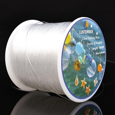 LUSTEMBER Fishing Wire, 1640 ft Clear Line, Strong 0.45mm,