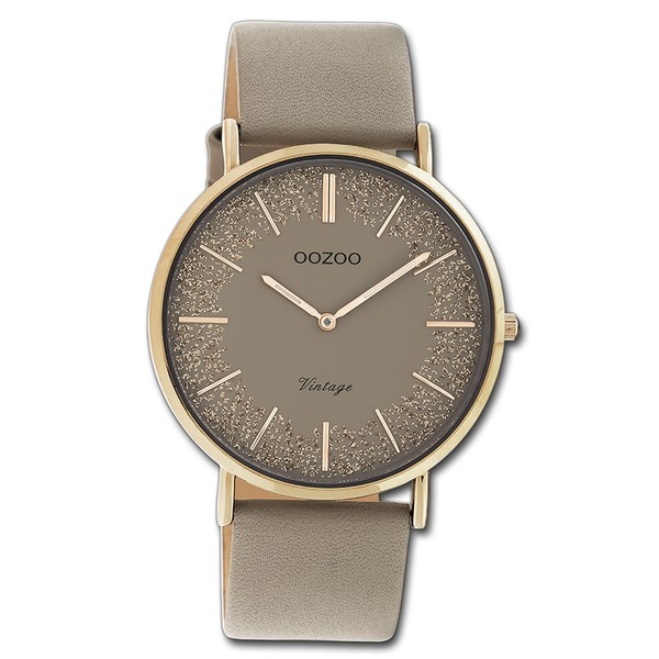 Oozoo Damen Armbanduhr Braun Analog Vintage Series Lederarmband UOC20130-image