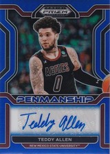 2022 Panini Prizm Draft Picks College Penmanship Blue /149 Teddy Allen Auto 1pe9