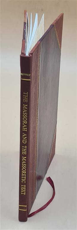 1885 Leather Bound Edition of The Massorah and The Massoretic Text
