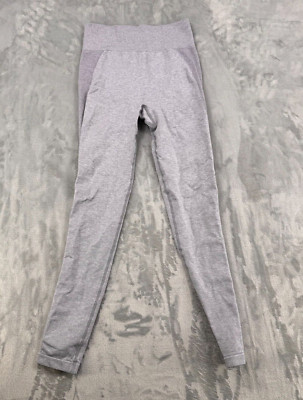 Gymshark Dry Seamless Leggings Womens Medium Gray High Waist Stretch
