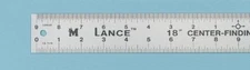18" CENTER FINDING ALUMINUM RULER 18" X 1-3/4" RULE