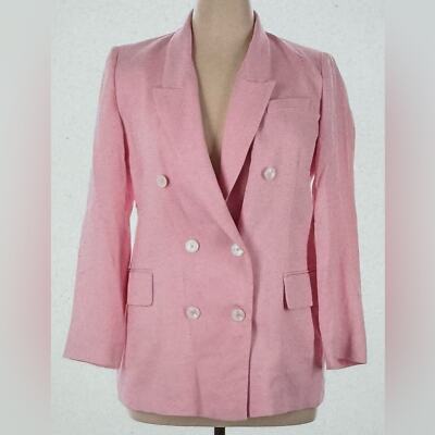 ZARA WOMAN ZW Pink Double Breasted Blazer XS | eBay