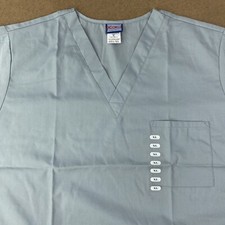 Cherokee Unisex Size XL Gray Short Sleeve V Neck Scrub Top NWT 4876