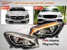 For Benz CLA W117 Headlights LED Lens Beam Projector Full LED DRL 2014-2019