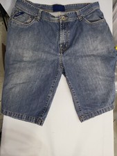 Enyce Jean Shorts Size 42 Blue Embroidered Baggie