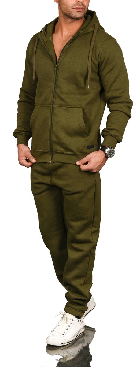 A. Salvarini Herren Jumpsuit - Bequemer Overall Jogginganzug