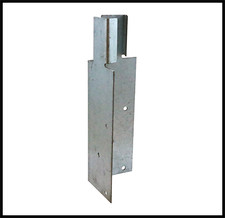 200mm x 62mm x 62mm Arris Rail Mortice Fence Post Brackets Galvanised Packs