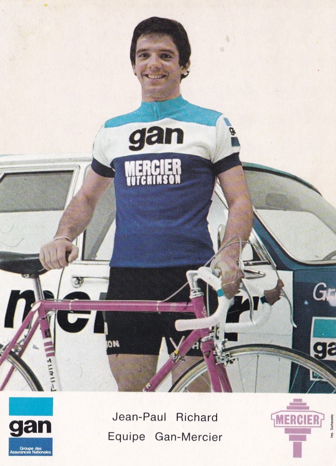 Carte Postale Cycliste François Lemarchand – Équipe GAN – 1993