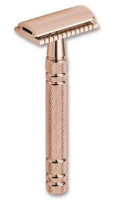 BÖKER BORASO Rose Gold RASIERHOBEL schwer Doppelklingen-Rasierer BOKER Solingen