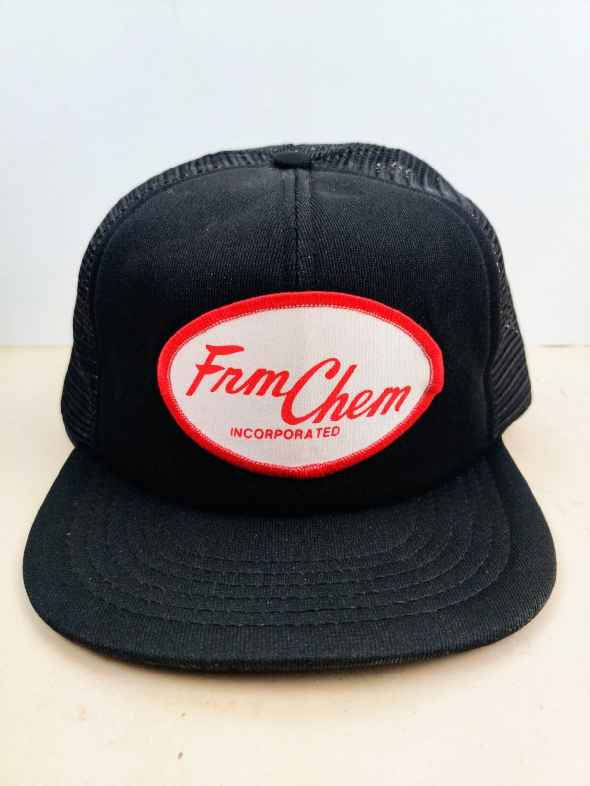 Vintage USA MADE Farm Chem Inc Patch Trucker Hat Snapback Cap
