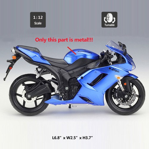 1/12 Scale Kawasaki Ninja ZX-6R Motorcycle Model Toy Diecast Motorcycle Toy Red - Picture 2 of 5