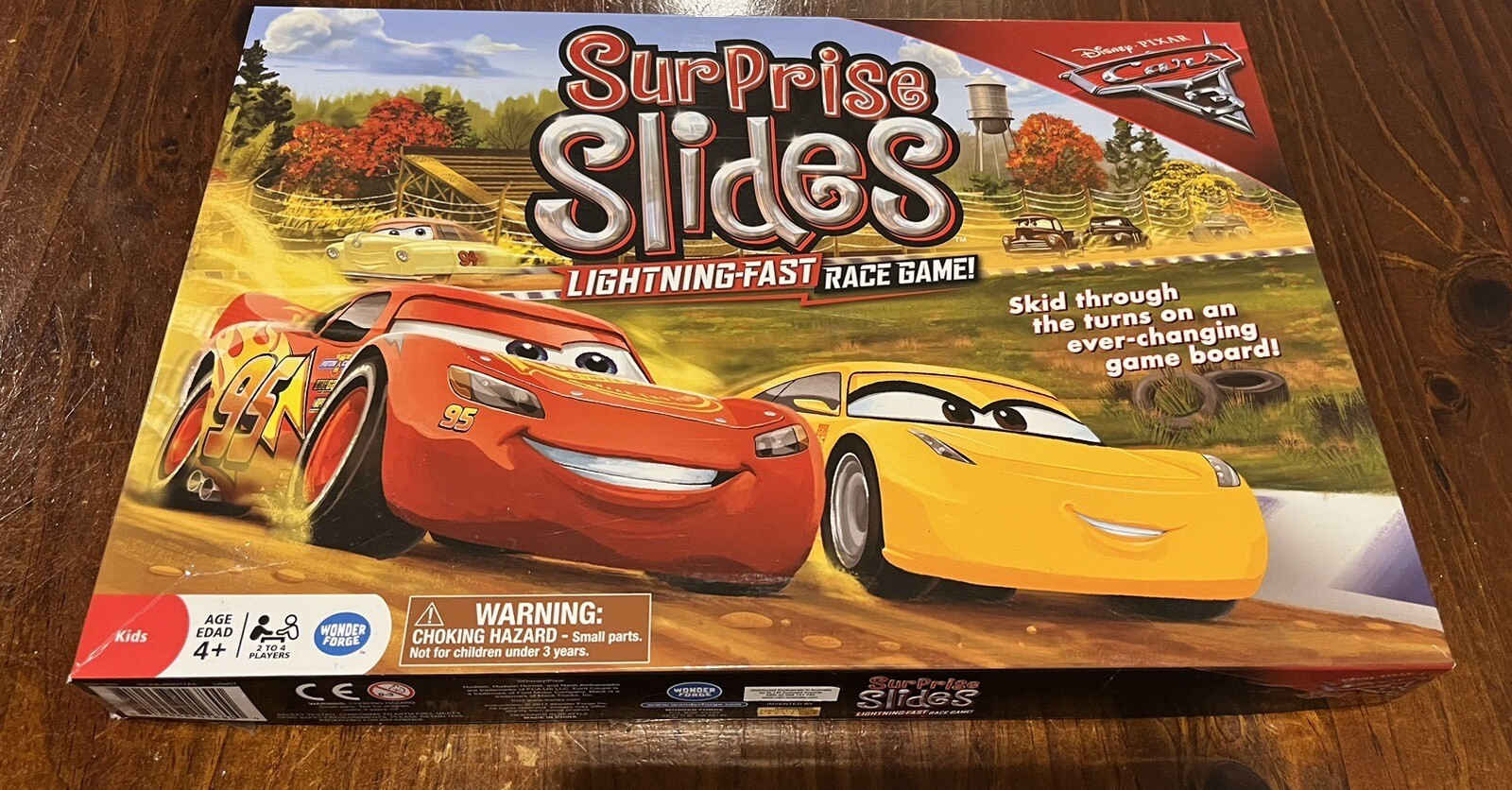 Disney CARS Racing Board Game SURPRISE SLIDES Lightning McQueen Cruz ...