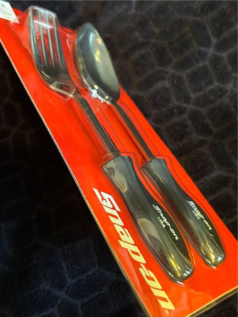 Snap-on cutlery set SI2PB black spoon fork set long rare Snap-on cutlery set SI2PB black spoon fork set long rare