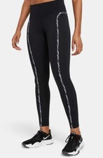Nike One Luxe Icon Clash Mid-Rise 7/8 Leggings Womens S Black/ Zebra CZ9210-010