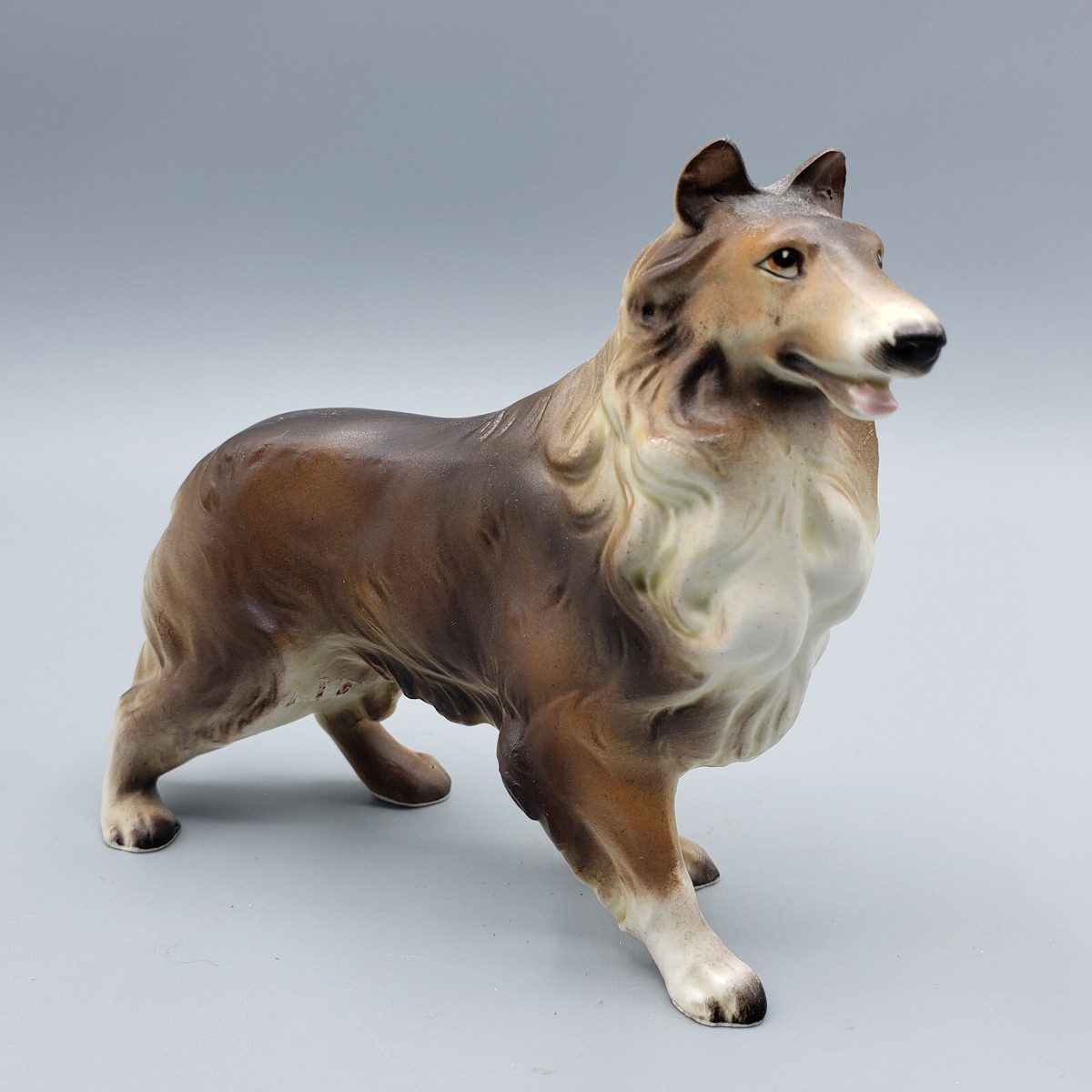 Vintage Norcrest Collie Dog Figurine Standing Matte Glaze Finish