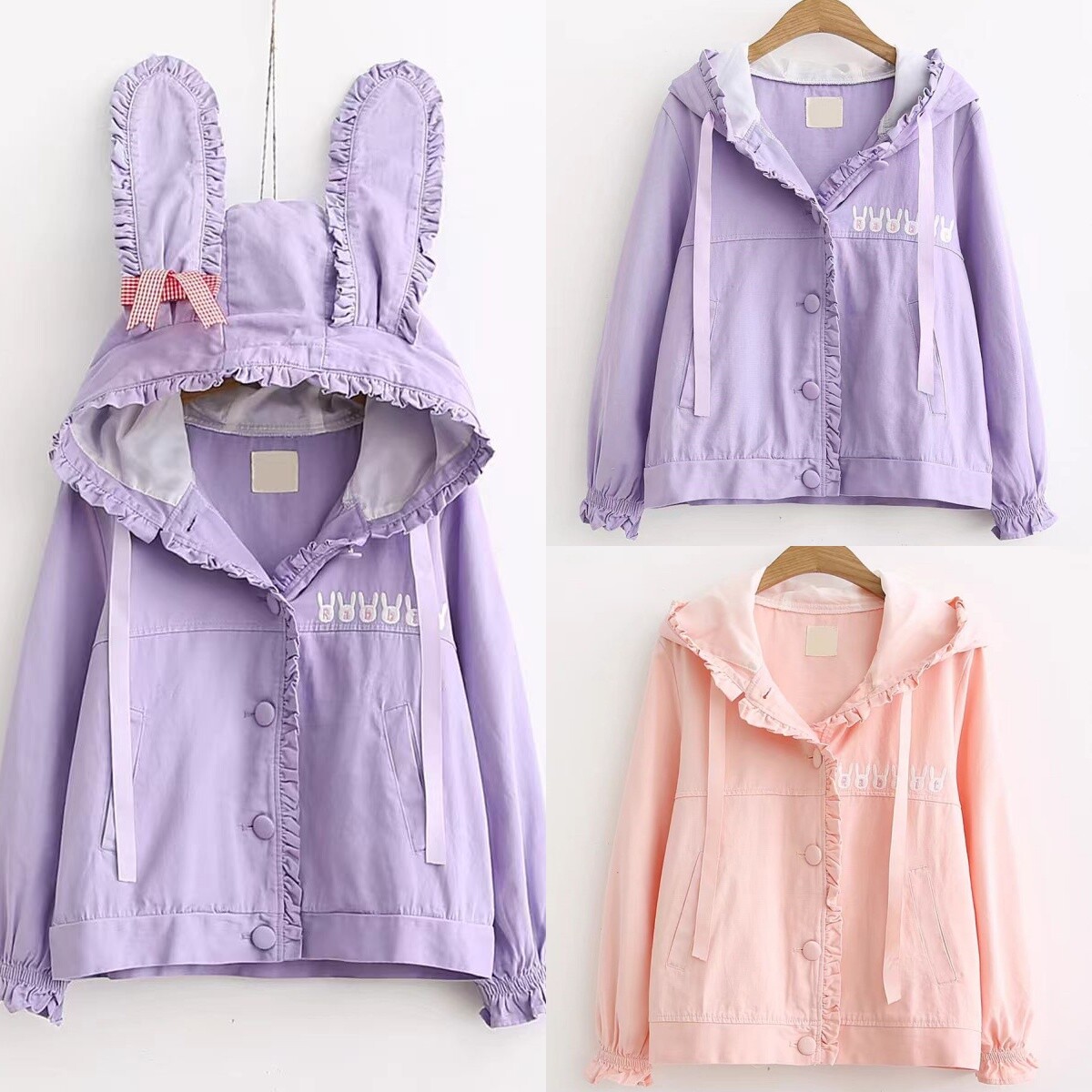 Sudadera con capucha Kawaii Ropa Harajuku conejo orejas ropa Lolita