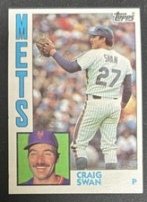 1984 Topps Craig Swan Baseball Card #763 Mets Pitcher VG O/C