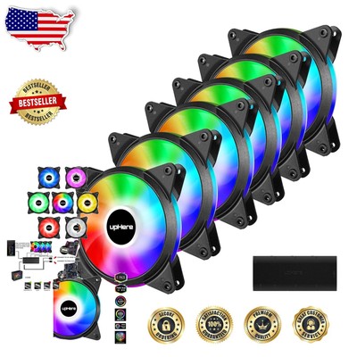 6-Pack 120mm Addressable RGB Fans - Optimized Airflow, Low Noise Design