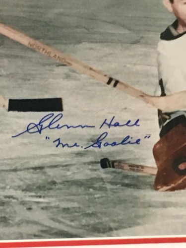 GLENN HALL Autographed 16x20 Framed Photo Chicago Blackhawks Detroit Red Wings - Picture 2 of 11
