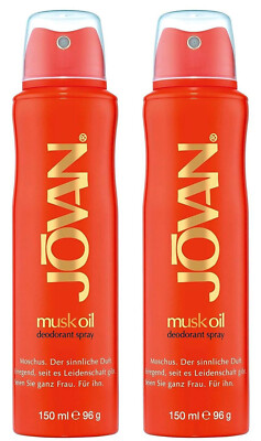 Jovan Musk Oil Deodorant Spray Bodyspray Deo Spray Damen Moschus Duft 2x 150ml