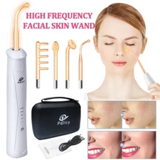 Portable High Frequency Facial Machine Orange High Frequency Face Skin Wand Devi