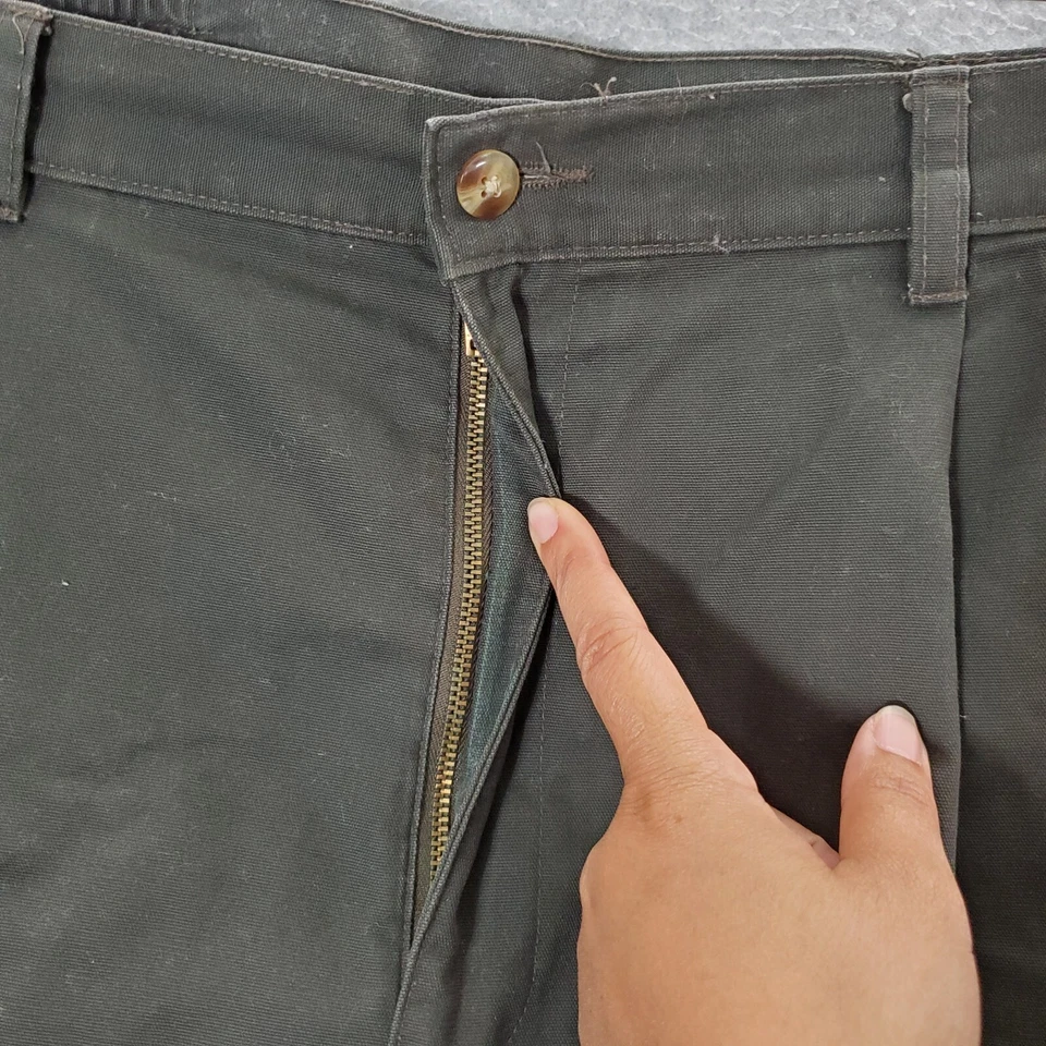 Pantalones Cortos De Colección Savane Hombres 38 Oliva Chino Plisado Aire Libre Senderismo Y2K Foto 3 de 4