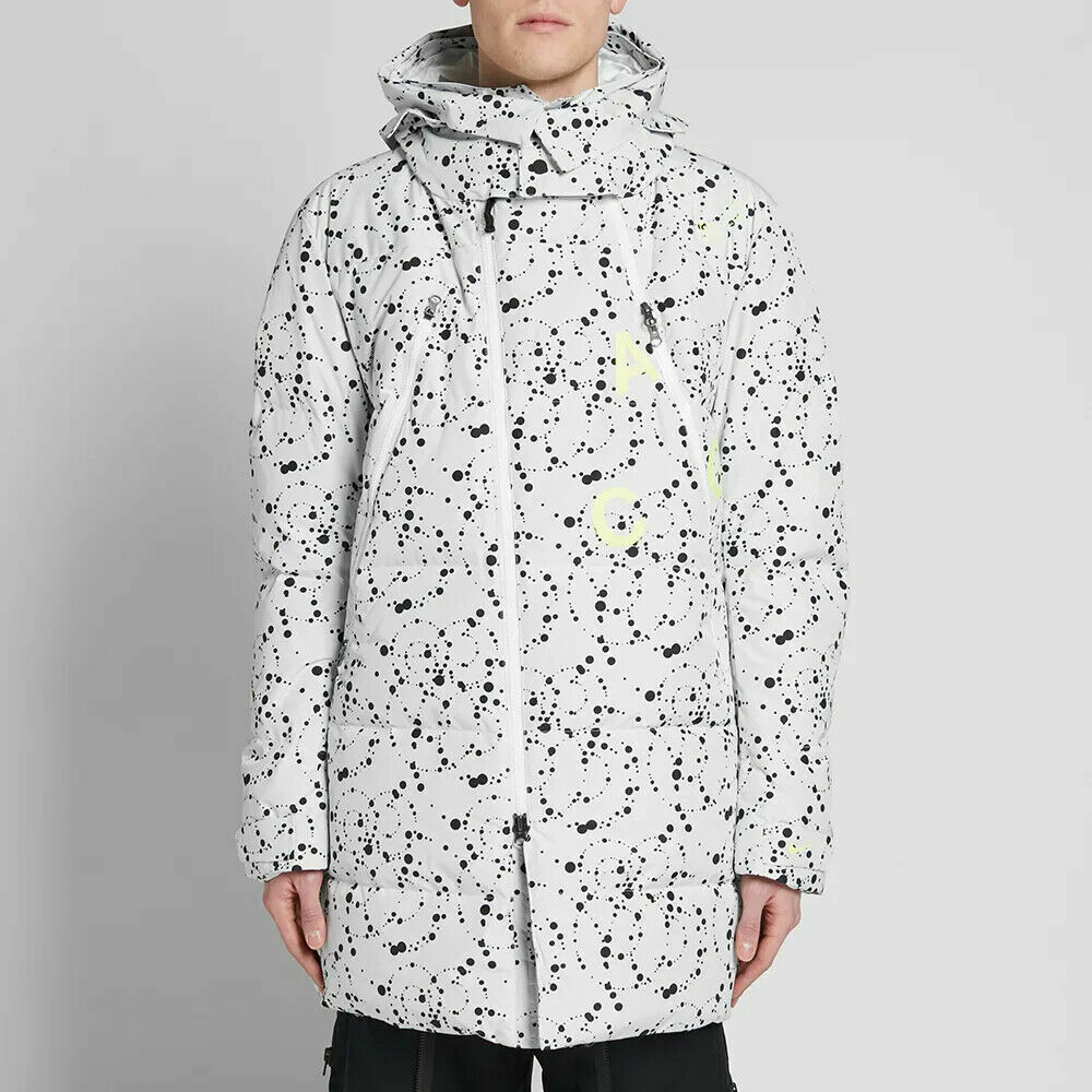 NikeLab ACG Down Filled Parka -CHOOSE SIZE - AQ3517-100 Grey Black ...