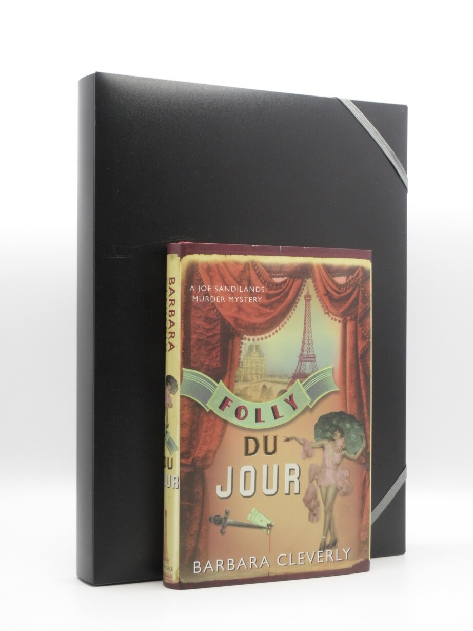 BARBARA CLEVERLY Folly du Jour DRAFT MANUSCRIPT & 1st Edition Book SIGNED Crime