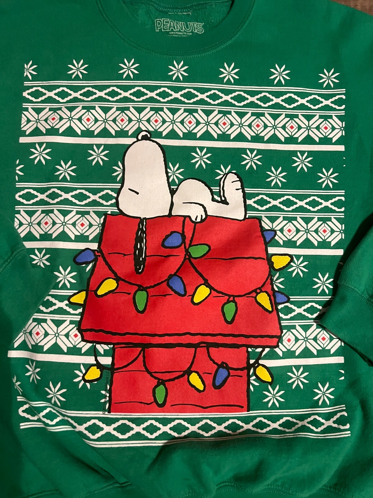 2016 Peanuts Snoopy Ugly Sweater Style Sweatshirt SIZ… Gem