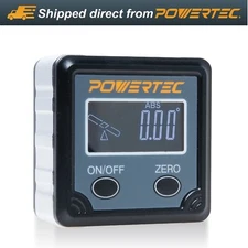 POWERTEC 71828 Table Saw Angle Gauge, Digital Angle Finder Protractor