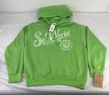 Retro Vision Apparel pullover hoodie Sweatshirt Sea World Florida Green Size S