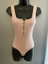 Lovers friends Pink zip up bodysuit bodysuit feminine size S