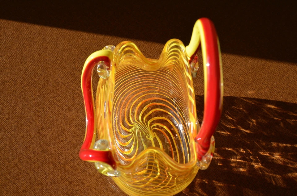 Original LEONARDO Glasvase "Handtasche" - neuwertig - farbenfrohe Gestaltung - Bild 3 von 4