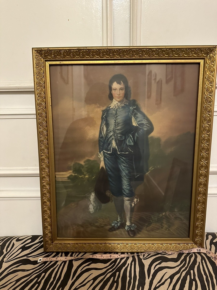 Vintage Blue Boy Painting 18.5x22 | eBay