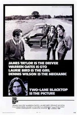 TWO LANE BLACKTOP Movie POSTER 27x40 B James Taylor Dennis Wilson Warren Oates