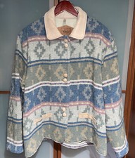 Vintage The Woolrich Woman’s Wool Southwestern Aztec Navajo Jacket Coat Size L