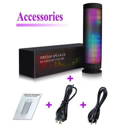 Drahtloser Bluetooth LED Licht Stereo Lautsprecher für iPhone Samsung HTC LG Sony iPad - Bild 5 von 9