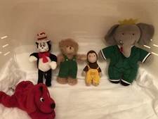 Lot Of Storybook Characters Babar, Clifford, Corduroy, Cat In The Hat, Curious