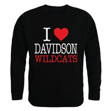 Davidson College Wildcats I Love Crewneck Sweatshirt Sweater