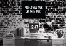 People will talk let them talk Canvas Print Motivation inspiration Quote Boss