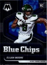 Elijah Moore - 2021 NFL Mosaic - Blue Chips - Rookie RC New York Jets RC #15