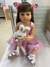 20" Lifelike Reborn Baby Dolls Full Vinyl Body Girl Poseable Limbs Handmade Toys