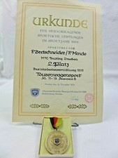 Tourenwagensport MTC DDR Motorsport Urkunde + Medaille ADMV 1979 Rallye  6581