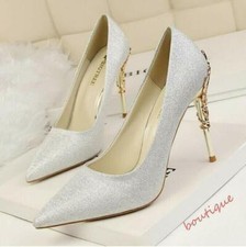 Elegant Womens Pointed Toe High Heel Pumps Casual Wedding Dress Prom Party Shoes