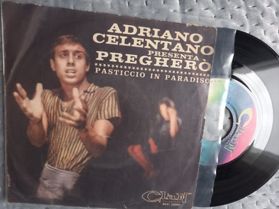ADRIANO CELENTANO GEBET PASTICCIO IN PARADIS ITALY SELTEN 45 Umdrehungen 7'' EX