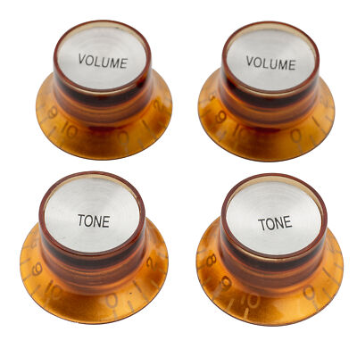 Musiclily Pro Amber Metric 2 Volume 2 Tone Knobs For Epiphone Les Paul SG Guitar