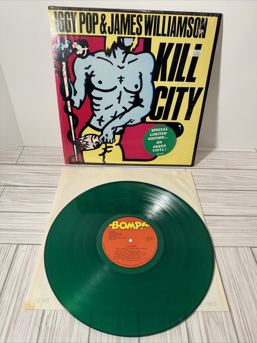 【超プレミア●透明グリーンアナログＬＰ】イギー・ポップ　キルシティ Iggy Pop/James Williamson LP Kill City GREEN VINYL 1977-IMR